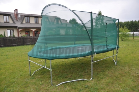 Trampolina 9,3 x 17 ft PRO (2,8 x 5,1m) z siatką zabezpieczającą i drabinką